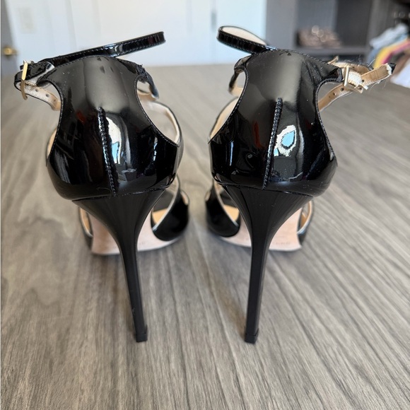 Jimmy Choo Glossy Black Strappy Heels - Picture 6 of 7